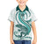 Teal Maori Tuatara Family Matching Off Shoulder Short Dress and Hawaiian Shirt Luxury Pastel Pattern