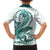 Teal Maori Tuatara Family Matching Tank Maxi Dress and Hawaiian Shirt Luxury Pastel Pattern