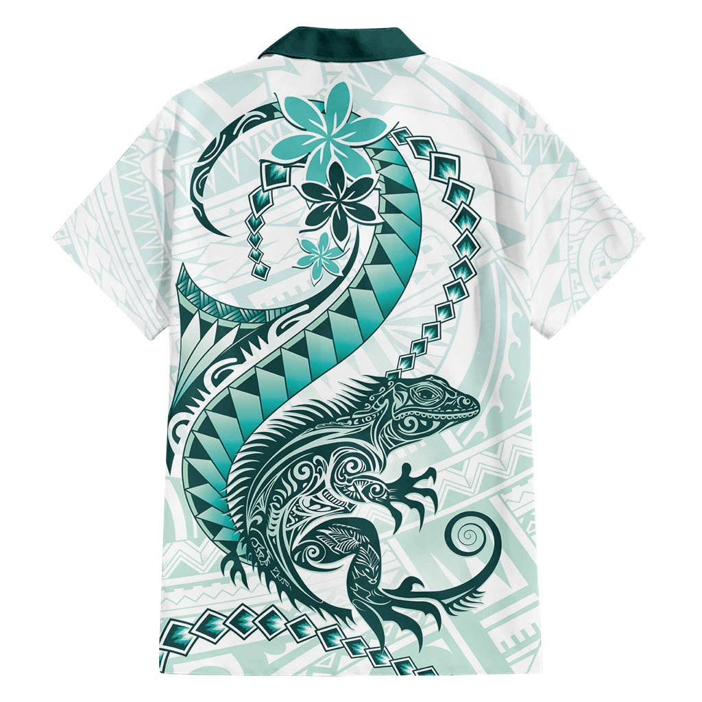 Teal Maori Tuatara Hawaiian Shirt Luxury Pastel Pattern LT01 - Polynesian Pride