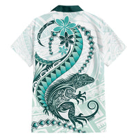 Teal Maori Tuatara Hawaiian Shirt Luxury Pastel Pattern LT01 - Polynesian Pride