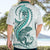 Teal Maori Tuatara Hawaiian Shirt Luxury Pastel Pattern