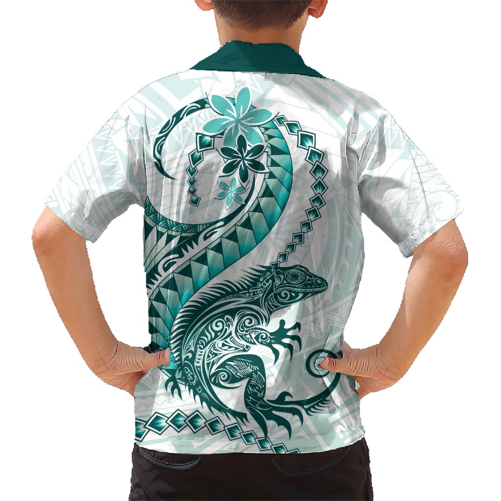 Teal Maori Tuatara Hawaiian Shirt Luxury Pastel Pattern LT01 - Polynesian Pride