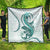 Teal Maori Tuatara Quilt Luxury Pastel Pattern