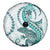 Teal Maori Tuatara Spare Tire Cover Luxury Pastel Pattern