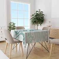 Teal Maori Tuatara Tablecloth Luxury Pastel Pattern LT01 - Polynesian Pride