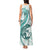 Teal Maori Tuatara Tank Maxi Dress Luxury Pastel Pattern