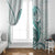 Teal Maori Tuatara Window Curtain Luxury Pastel Pattern