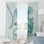 Teal Maori Tuatara Window Curtain Luxury Pastel Pattern