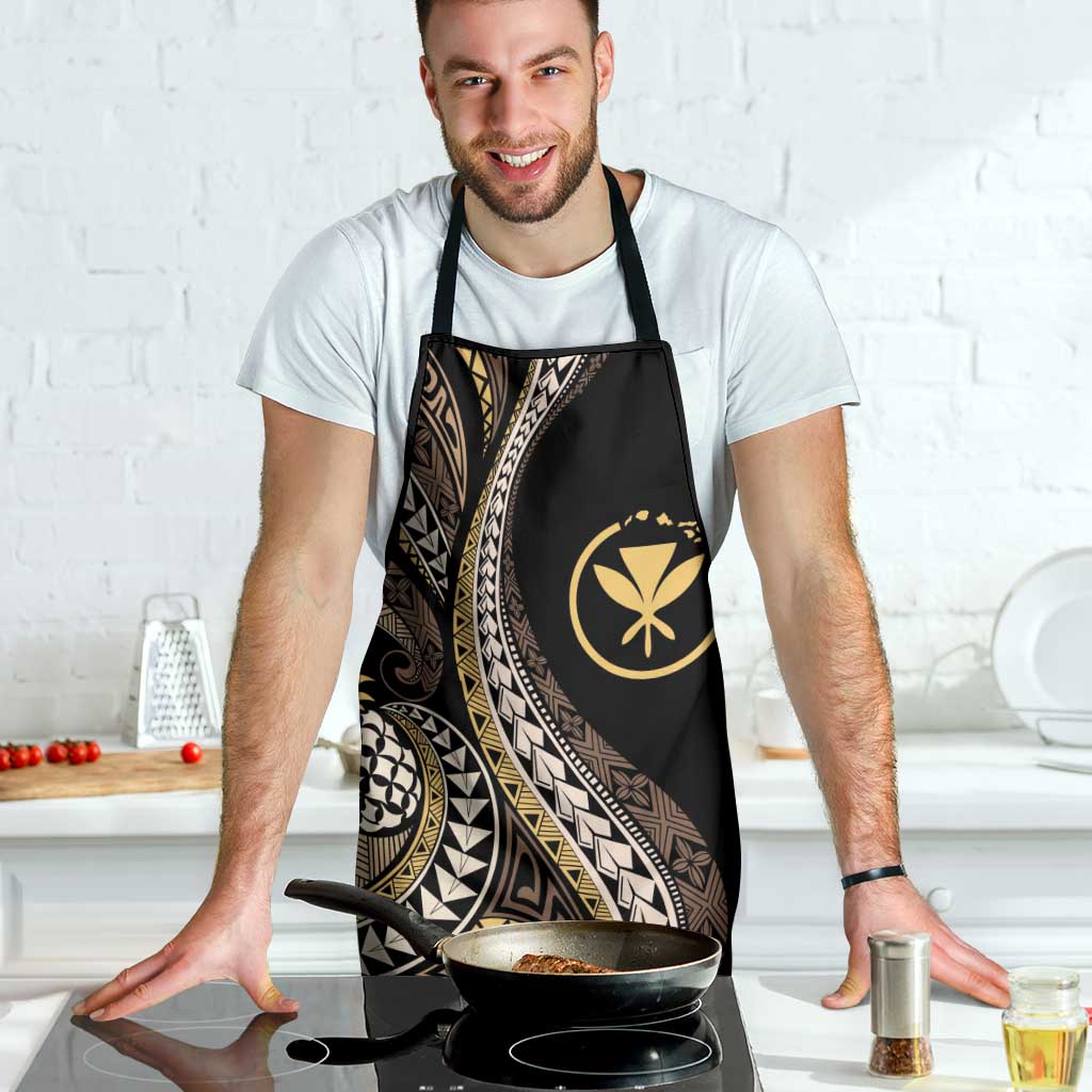 Hawaii Pineapple Brown Tribal Pattern Apron - Polynesian Pride