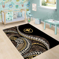 Hawaii Pineapple Brown Tribal Pattern Area Rug - Polynesian Pride