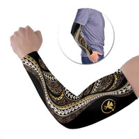 Hawaii Pineapple Brown Tribal Pattern Arm Sleeves LT01 Set of 2 Brown - Polynesian Pride