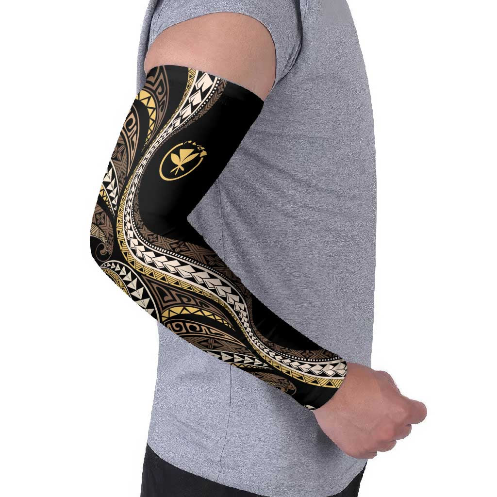 Hawaii Pineapple Brown Tribal Pattern Arm Sleeves LT01 - Polynesian Pride