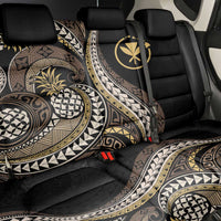 Hawaii Pineapple Brown Tribal Pattern Back Car Seat Cover - Polynesian Pride