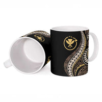 Hawaii Pineapple Brown Tribal Pattern Ceramic Mug - Polynesian Pride