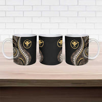 Hawaii Pineapple Brown Tribal Pattern Ceramic Mug - Polynesian Pride