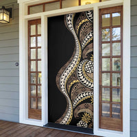 Hawaii Pineapple Brown Tribal Pattern Door Cover - Polynesian Pride