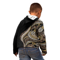 Hawaii Pineapple Brown Tribal Pattern Kid Hoodie - Polynesian Pride