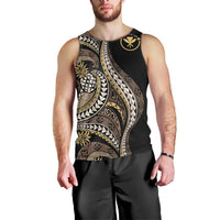 Hawaii Pineapple Brown Tribal Pattern Men Tank Top LT01 - Polynesian Pride