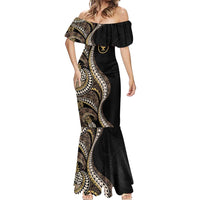 Hawaii Pineapple Brown Tribal Pattern Mermaid Dress - Polynesian Pride