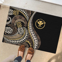 Hawaii Pineapple Brown Tribal Pattern Rubber Doormat LT01 - Polynesian Pride