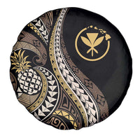 Hawaii Pineapple Brown Tribal Pattern Spare Tire Cover - Polynesian Pride