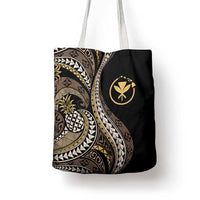 Hawaii Pineapple Brown Tribal Pattern Tote Bag LT01 - Polynesian Pride