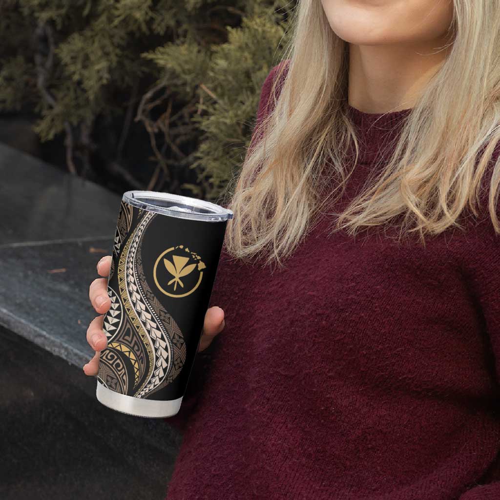 Hawaii Pineapple Brown Tribal Pattern Tumbler Cup - Polynesian Pride