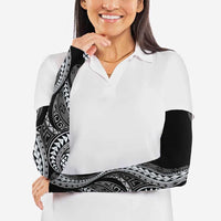 Hawaii Pineapple Gray Scale Tribal Pattern Arm Sleeves LT01 - Polynesian Pride