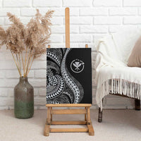 Hawaii Pineapple Gray Scale Tribal Pattern Canvas Wall Art LT01 - Polynesian Pride