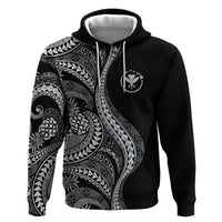 Hawaii Pineapple Gray Scale Tribal Pattern Hoodie - Polynesian Pride