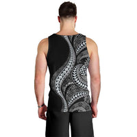 Hawaii Pineapple Gray Scale Tribal Pattern Men Tank Top LT01 - Polynesian Pride