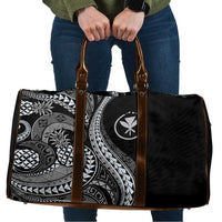 Hawaii Pineapple Gray Scale Tribal Pattern Travel Bag - Polynesian Pride