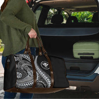 Hawaii Pineapple Gray Scale Tribal Pattern Travel Bag - Polynesian Pride