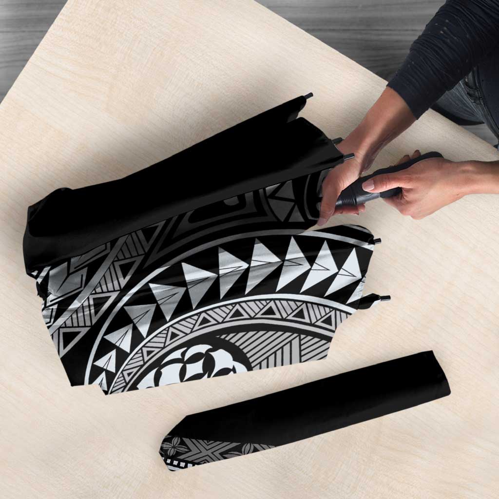 Hawaii Pineapple Gray Scale Tribal Pattern Umbrella - Polynesian Pride