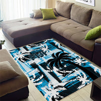 Fijian Rugby Area Rug Grunge Palm Stylized LT01 - Polynesian Pride