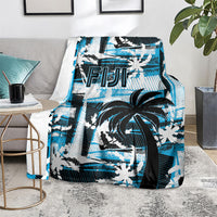 Fijian Rugby Blanket Grunge Palm Stylized LT01 - Polynesian Pride