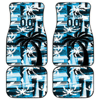 Custom Fijian Rugby Car Mats Grunge Palm Stylized LT01 - Polynesian Pride