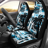 Fijian Rugby Car Seat Cover Grunge Palm Stylized LT01 - Polynesian Pride