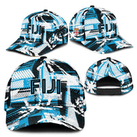 Fijian Rugby Classic Cap Grunge Palm Stylized LT01 - Polynesian Pride