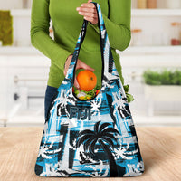 Fijian Rugby Grocery Bag Grunge Palm Stylized LT01 - Polynesian Pride