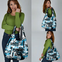 Fijian Rugby Grocery Bag Grunge Palm Stylized LT01 - Polynesian Pride