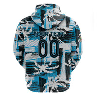 Custom Fijian Rugby Hoodie Grunge Palm Stylized LT01 - Polynesian Pride