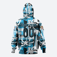 Custom Fijian Rugby Hoodie Grunge Palm Stylized LT01 - Polynesian Pride