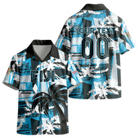 Custom Fijian Rugby Kid Hawaiian Shirt Grunge Palm Stylized LT01 - Polynesian Pride