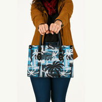 Fijian Rugby Leather Bag Grunge Palm Stylized LT01 - Polynesian Pride
