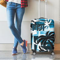 Fijian Rugby Luggage Cover Grunge Palm Stylized LT01 - Polynesian Pride