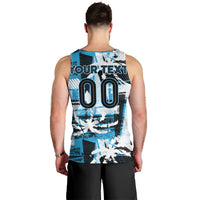Custom Fijian Rugby Men Tank Top Grunge Palm Stylized LT01 - Polynesian Pride