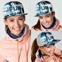 Fijian Rugby Mesh Trucker Cap Grunge Palm Stylized LT01 - Polynesian Pride