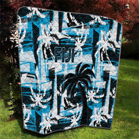 Fijian Rugby Quilt Grunge Palm Stylized LT01 - Polynesian Pride
