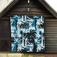 Fijian Rugby Quilt Grunge Palm Stylized LT01 - Polynesian Pride